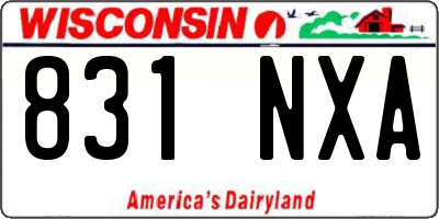 WI license plate 831NXA