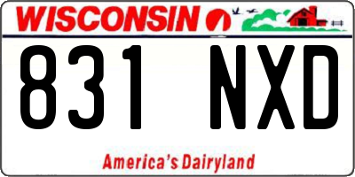 WI license plate 831NXD