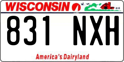 WI license plate 831NXH