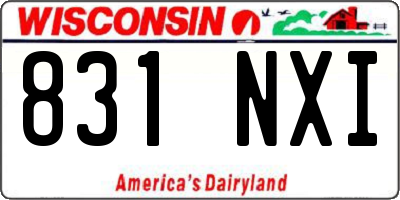 WI license plate 831NXI