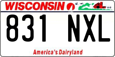 WI license plate 831NXL