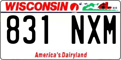 WI license plate 831NXM
