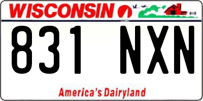 WI license plate 831NXN