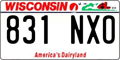 WI license plate 831NXO