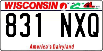 WI license plate 831NXQ
