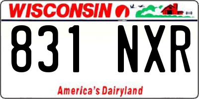 WI license plate 831NXR