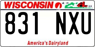 WI license plate 831NXU