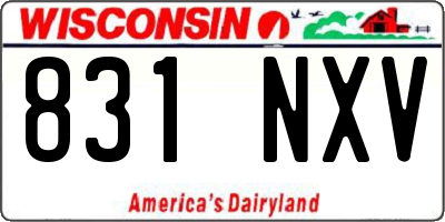 WI license plate 831NXV
