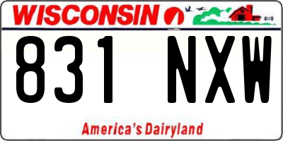 WI license plate 831NXW