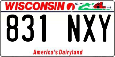 WI license plate 831NXY