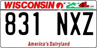 WI license plate 831NXZ