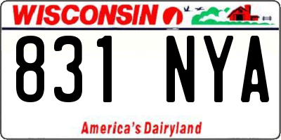 WI license plate 831NYA