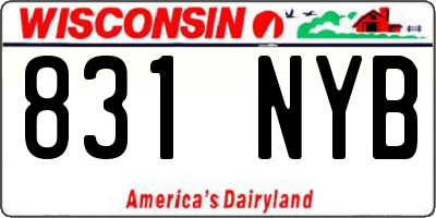 WI license plate 831NYB