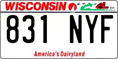 WI license plate 831NYF