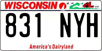 WI license plate 831NYH