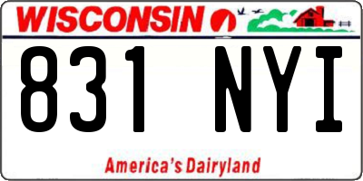 WI license plate 831NYI