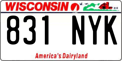 WI license plate 831NYK