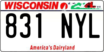 WI license plate 831NYL