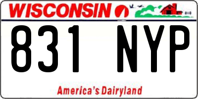 WI license plate 831NYP