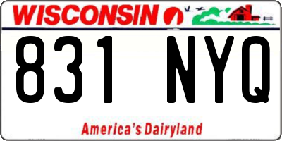 WI license plate 831NYQ