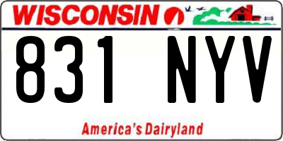 WI license plate 831NYV