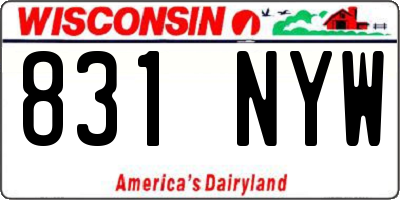 WI license plate 831NYW