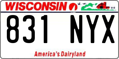 WI license plate 831NYX