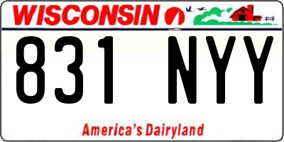 WI license plate 831NYY