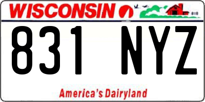 WI license plate 831NYZ