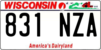 WI license plate 831NZA