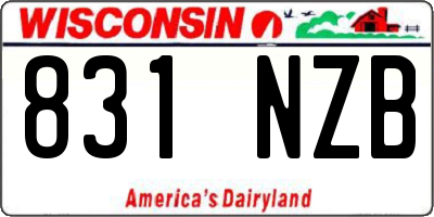 WI license plate 831NZB