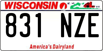 WI license plate 831NZE