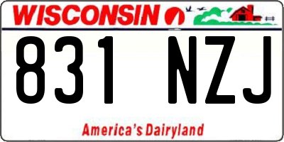 WI license plate 831NZJ