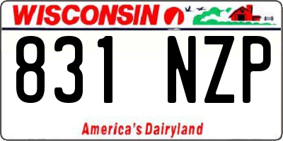 WI license plate 831NZP