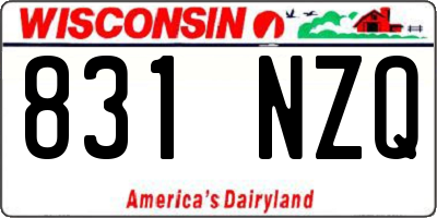 WI license plate 831NZQ