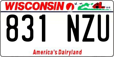 WI license plate 831NZU