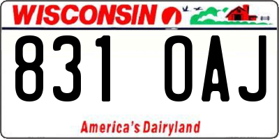 WI license plate 831OAJ