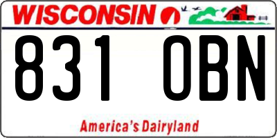 WI license plate 831OBN