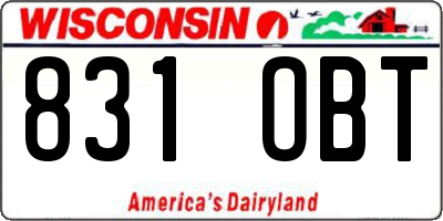 WI license plate 831OBT