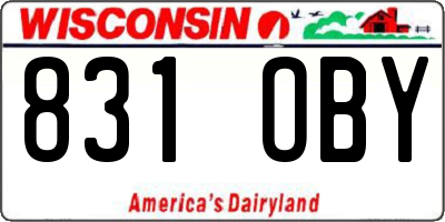 WI license plate 831OBY