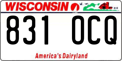 WI license plate 831OCQ