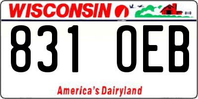 WI license plate 831OEB