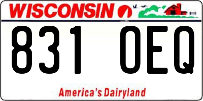 WI license plate 831OEQ