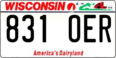WI license plate 831OER