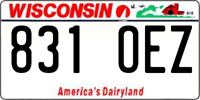 WI license plate 831OEZ