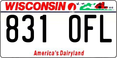 WI license plate 831OFL