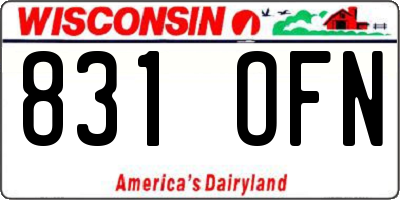 WI license plate 831OFN