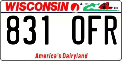 WI license plate 831OFR