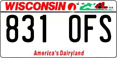 WI license plate 831OFS
