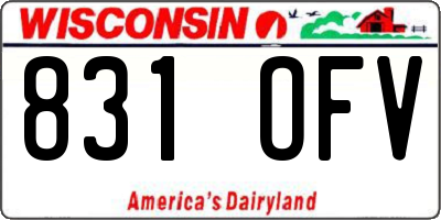 WI license plate 831OFV